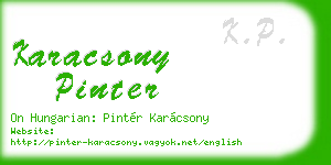 karacsony pinter business card