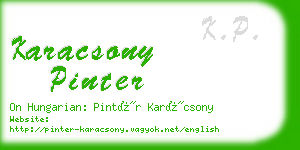 karacsony pinter business card